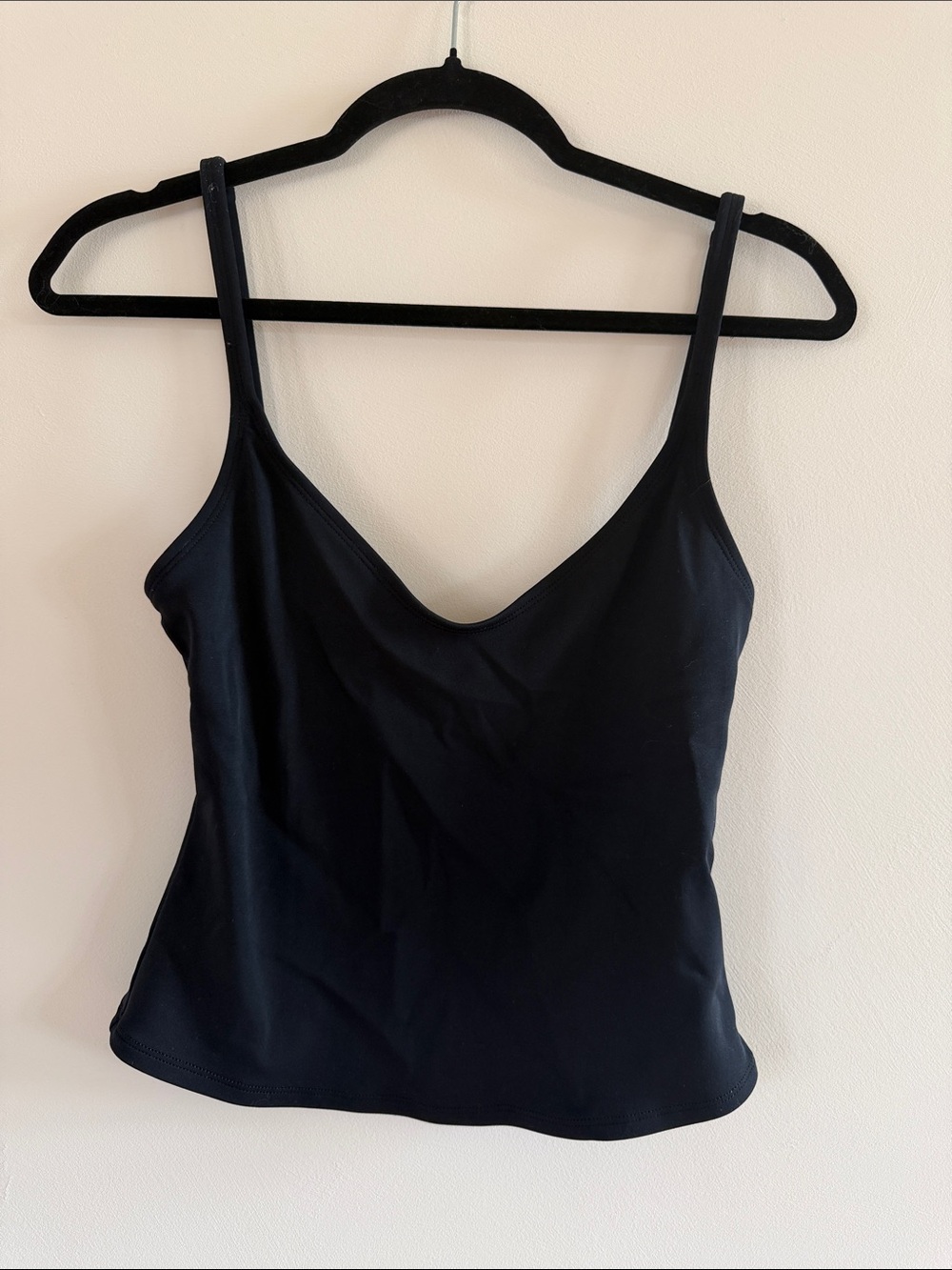 La Blanca Black Swim Tankini Top with V Neckline